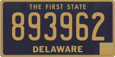 DE license plate 893962