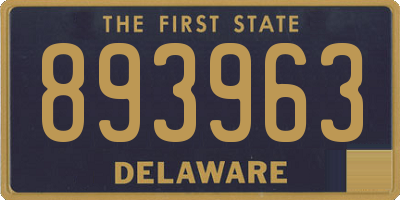 DE license plate 893963
