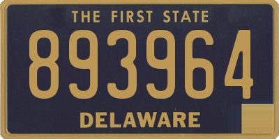 DE license plate 893964