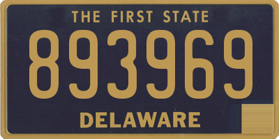DE license plate 893969