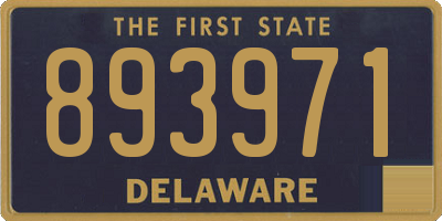 DE license plate 893971
