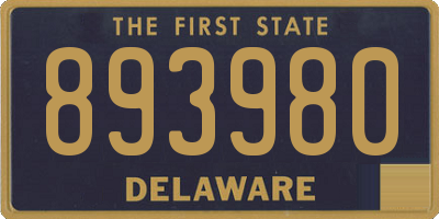 DE license plate 893980