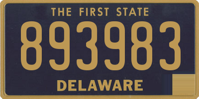 DE license plate 893983