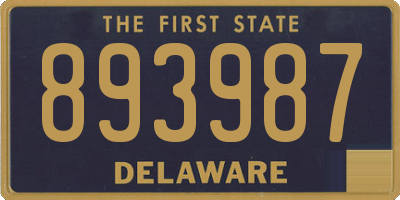 DE license plate 893987
