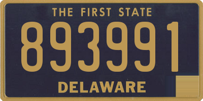 DE license plate 893991