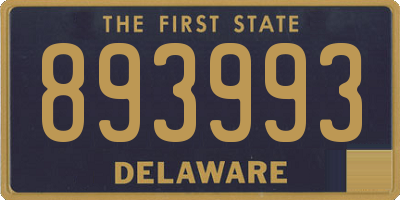 DE license plate 893993