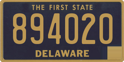 DE license plate 894020