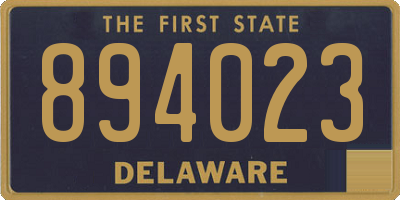 DE license plate 894023