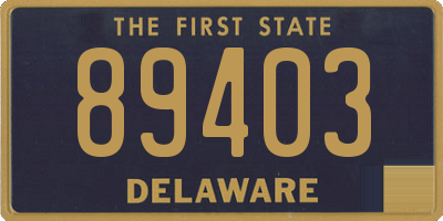 DE license plate 89403