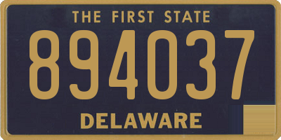 DE license plate 894037