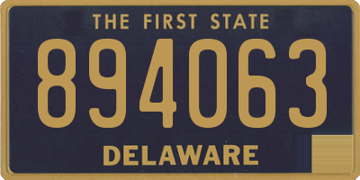 DE license plate 894063