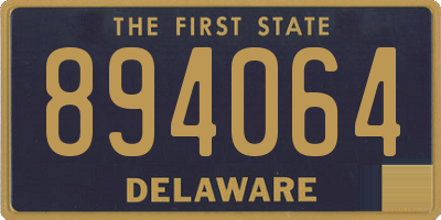 DE license plate 894064