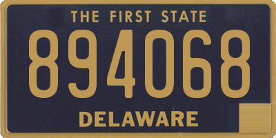 DE license plate 894068
