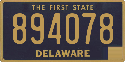 DE license plate 894078