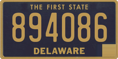 DE license plate 894086