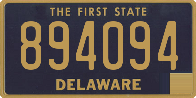 DE license plate 894094