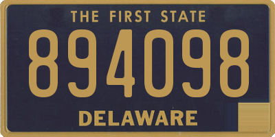 DE license plate 894098