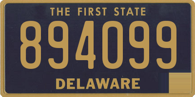 DE license plate 894099