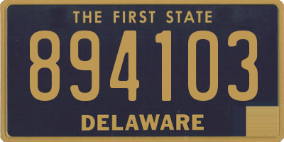 DE license plate 894103