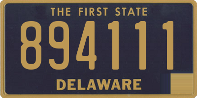 DE license plate 894111
