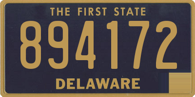 DE license plate 894172