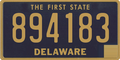 DE license plate 894183