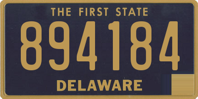 DE license plate 894184