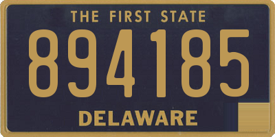 DE license plate 894185