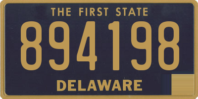 DE license plate 894198