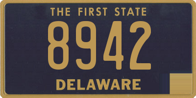 DE license plate 8942
