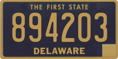 DE license plate 894203
