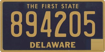 DE license plate 894205