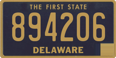 DE license plate 894206