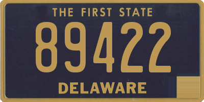 DE license plate 89422