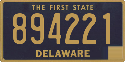 DE license plate 894221