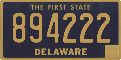 DE license plate 894222
