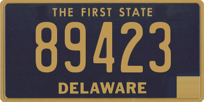 DE license plate 89423