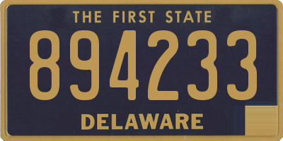 DE license plate 894233