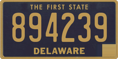DE license plate 894239