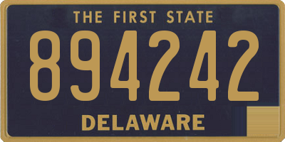 DE license plate 894242