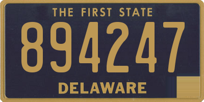 DE license plate 894247