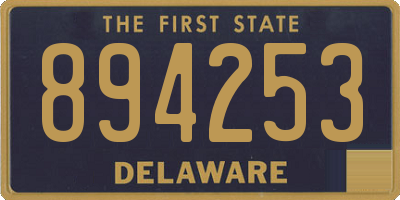 DE license plate 894253