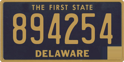 DE license plate 894254