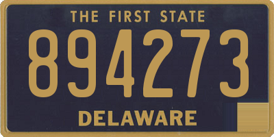 DE license plate 894273