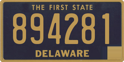 DE license plate 894281