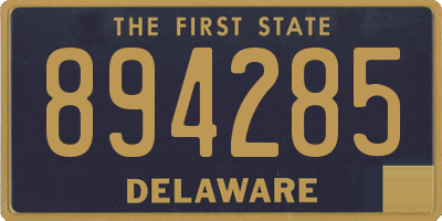 DE license plate 894285
