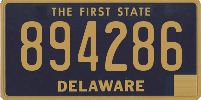 DE license plate 894286