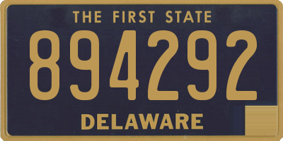 DE license plate 894292