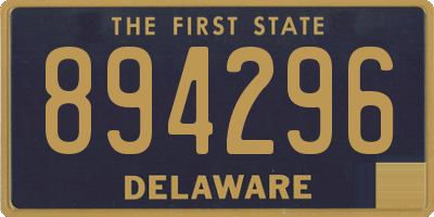 DE license plate 894296