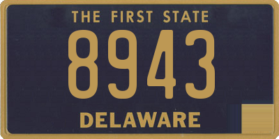 DE license plate 8943